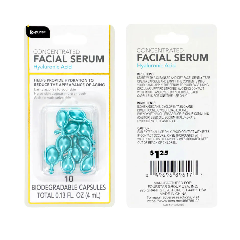 B Pure Concentrated Moisturizing Facial Serum Capsules