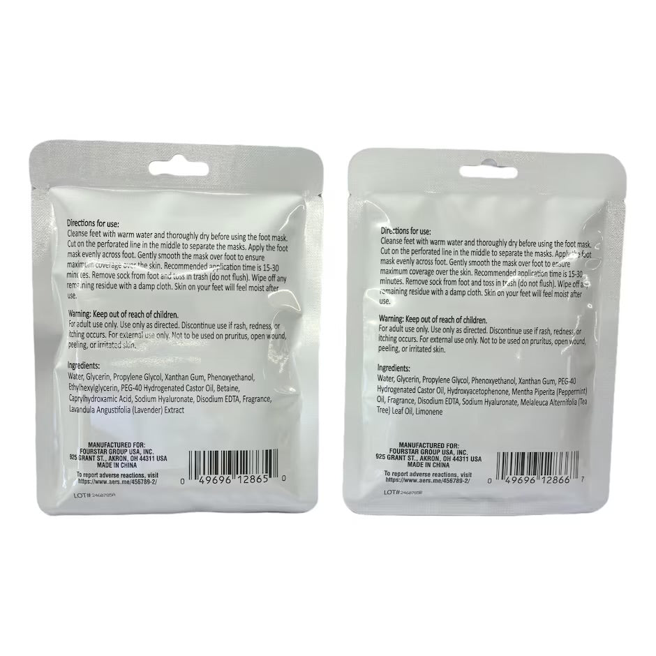 B Pure Peppermint & Tea Tree Oil Foot Mask