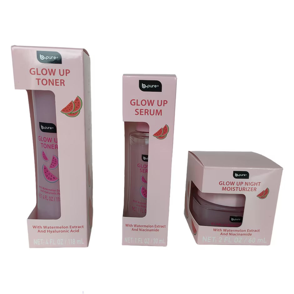B Pure Glow Up- Toner, Serum & Moisturizer