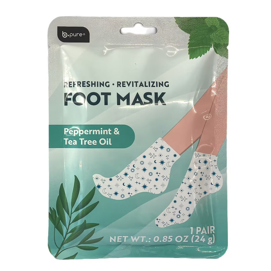 B Pure Peppermint & Tea Tree Oil Foot Mask